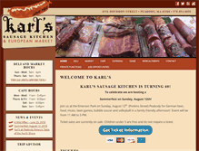 Tablet Screenshot of karlssausage.com